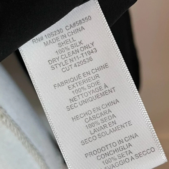 Joie • Black Long Sleeve Split V Tie Neck 100% Silk Odelette Blouse - Picture 6 of 7